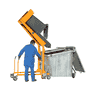 Mülltonnen-Kippwagen mit Handpumpe, in diversen Farben