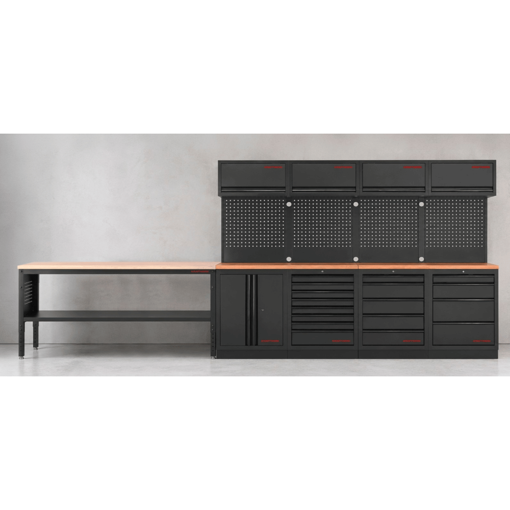 KRAFTWERK MOBILIO MODULAR Werkbank mit Ablageboden, höhenverstellbar, BxTxH 1829 x 610 x 760 mm