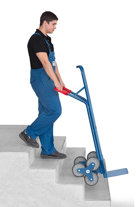 Fetra Treppenkarre Stahl, 2 dreiarmige Rad-Sterne, 200 kg Tragkraft