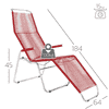 Schaffner Chaise longue spaghetti BRISSAGO, patins avec accoudoirs, empilable