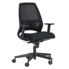 Chaise de bureau Nowy Styl Kenari Mesh avec dossier en résille, sans accoudoirs, noir
