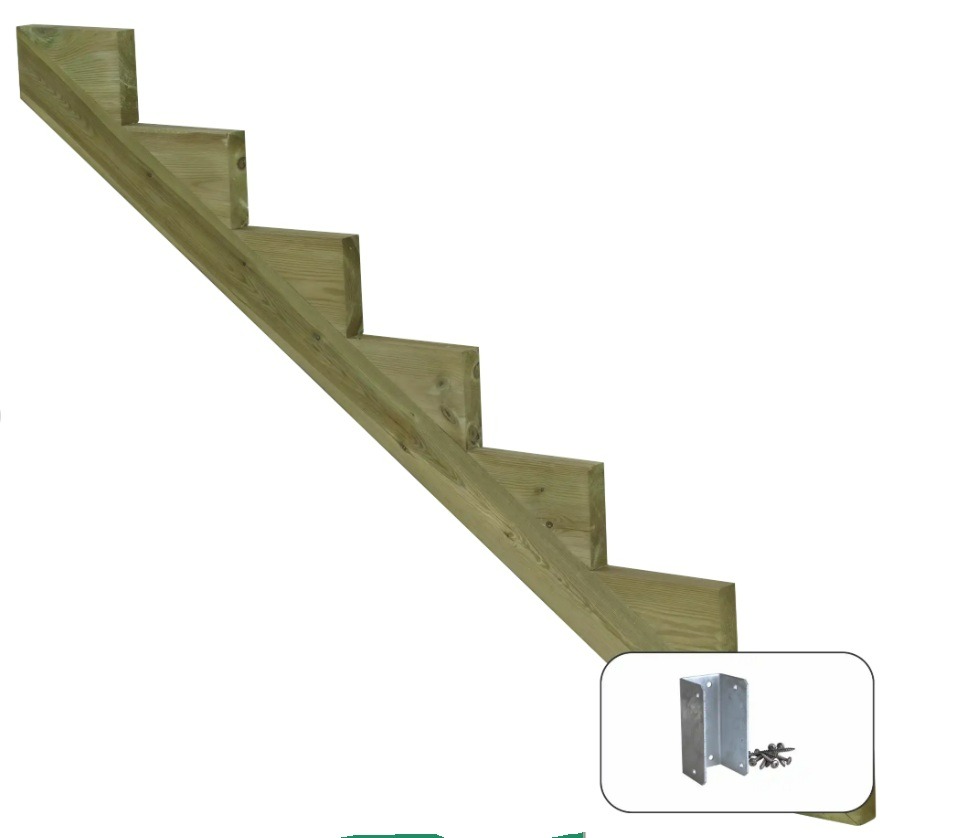 PLUS Limon d'escalier à 34,2°, profondeur de marche 250 mm, disponible en plusieurs versions