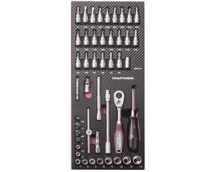 KRAFTWERK PRO-LINE EVA3 Coffret de douilles 1/4", 46 pièces