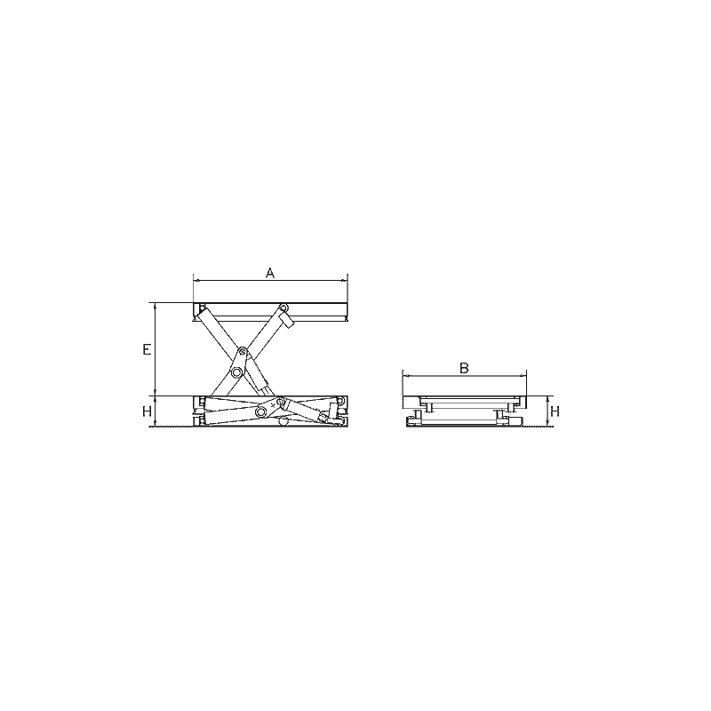 Ergo-Lift 1E Table élévatrice avec ciseaux simples, en différentes versions