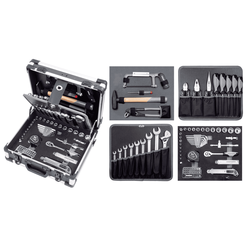 KRAFTWERK Werkzeugkoffer BASIC B143, inkl. Werkzeug , 1/4"+3/8", 102-teilig