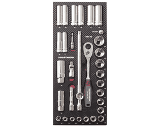 KRAFTWERK PRO-LINE EVA3 Jeu de douilles 3/8", 32 pièces