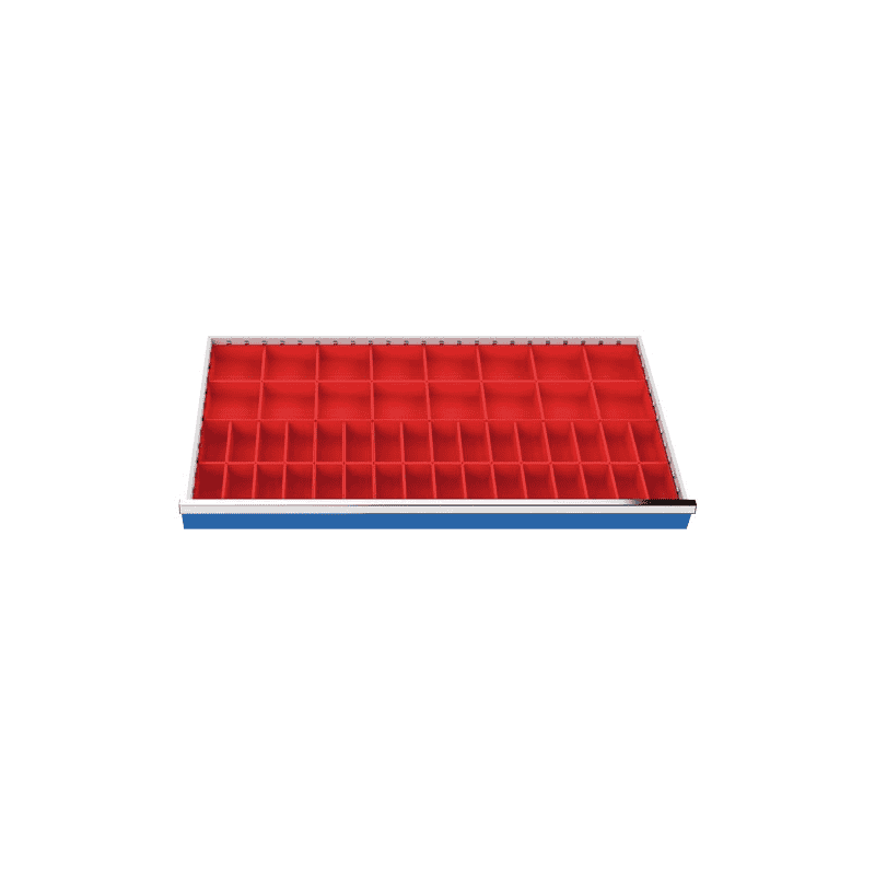 Bacs à petites pièces set 48 pièces, R 48-24, dimension utiles des tiroirs 1200 x 600 mm, en 2 hauteurs de façade