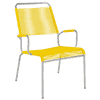 Schaffner Salon Fauteuil spaghetti RIGI avec accoudoirs, en diverses couleurs