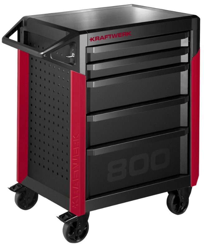 KRAFTWERK PRO LINE Chariot d'atelier PT800, vide, L x L x H 479 x 800 x 1000 mm, en 2 versions