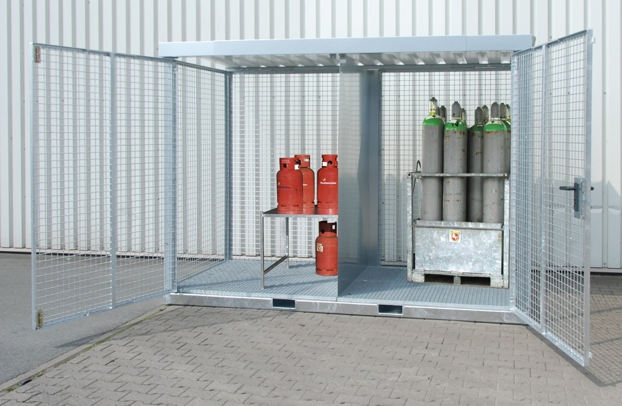 Trennwand verzinkt für Gasflaschen-Container GFC-E