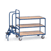 Fetra Kommissionierwagen klein mit 2 oder 3 Ladeflächen, Tragkraft 250 kg, 1322 x 611 x 1155 mm