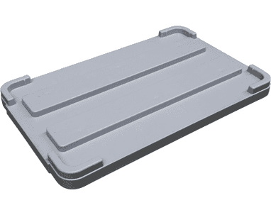 CEMO Deckel aus HDPE - Zubehör für Logistikboxen und Altbatterie-Boxen, grau