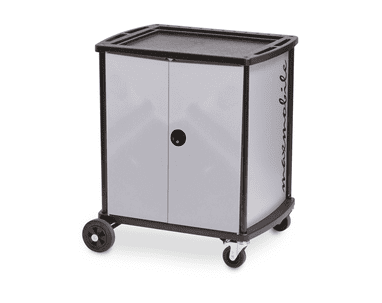 Bedrunka+Hirth Servante d'atelier mobile maxmobile 2, R 24-16, RAL 7035 avec 2 portes battantes et 1 étagère