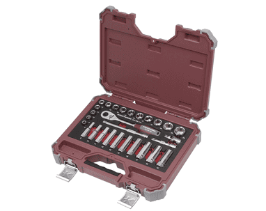 KRAFTWERK PRO LINE Werkzeugkoffer, Steckschlüssel-Satz, 3/8", inkl. Werkzeug, 28-teilig
