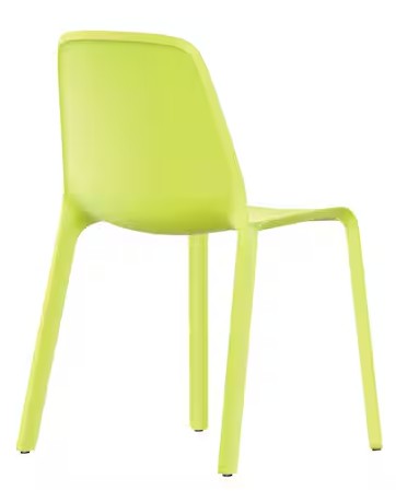 Chaise visiteur Interstuhl Mono en polypropylène, empilable, couleur jaune moutarde, capacité de charge 120 kg