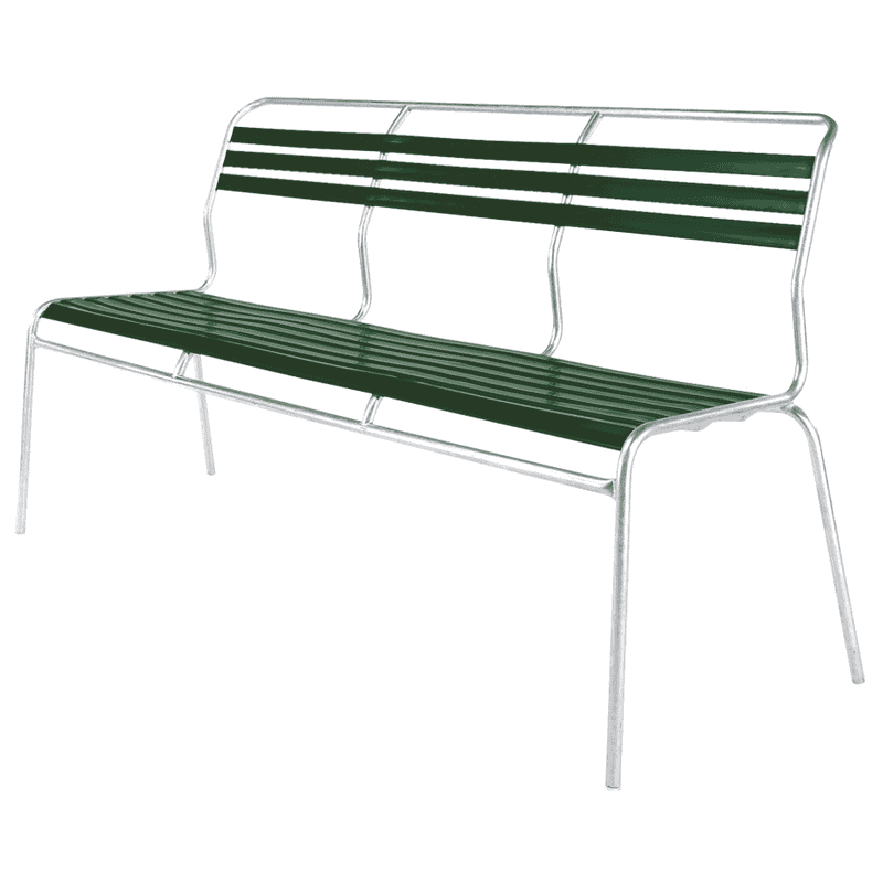 Schaffner SÄNTIS banc avec lattes, structure en tube d'acier galvanisé à chaud, disponible en plusieurs versions