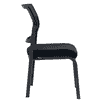 Chaise visiteur Centaurus avec dossier en maille, empilable, noir, lot de 4