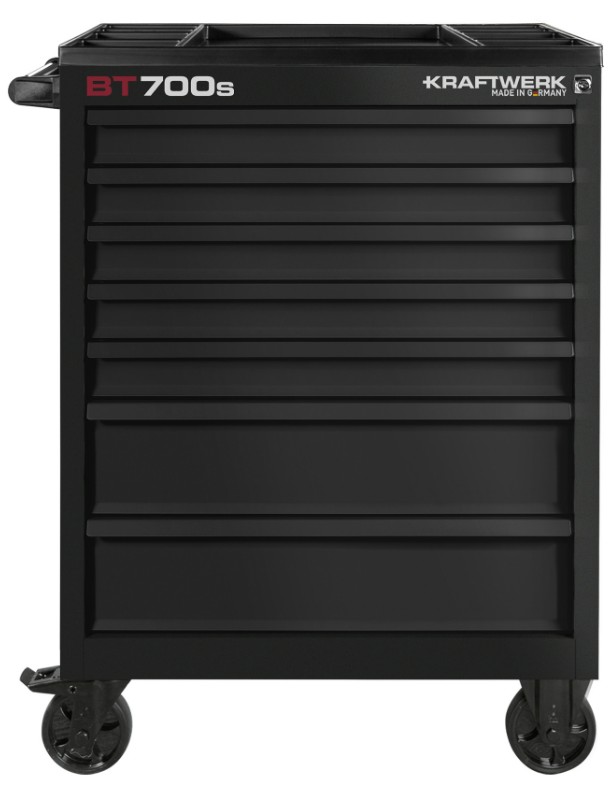 KRAFTWERK Werkstattwagen BT700s, 7 Schubladen, schwarz, leer, LxBxH 719 x 474 x 1000 mm