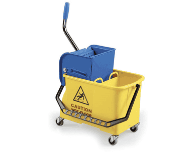 Chariot de nettoyage compact avec presse à serpillières, capacité 2 x 15 litres