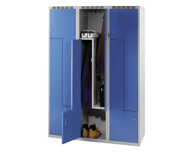 Vestiaire à 6 portes en forme de "Z"