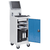 Bedrunka+Hirth Mobiler Computerschrank mit Monitorhalterung, 500 x 500 x 1725 mm