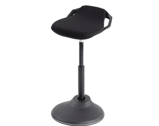 Arbeitshocker Alba Flexy, ergonomisch und höhenverstellbar, schwarz
