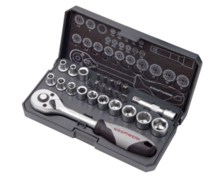 KRAFTWERK BASIC LINE Steckschlüssel-Satz 1/4", 82-teilig, BxTxH 150 x 237 x 51 mm