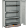 CEMO Umweltschrank für Fässer 13/20 mit Doppel-Flügeltür, grau