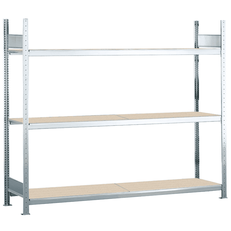 Schulte Weitspannregale WS 2000 mit Stahlböden, Fachlast 400 kg