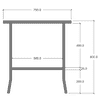 PLUS Table de jardinage en acier galvanisé à chaud, L x L x H 750 x 450 x 800 mm