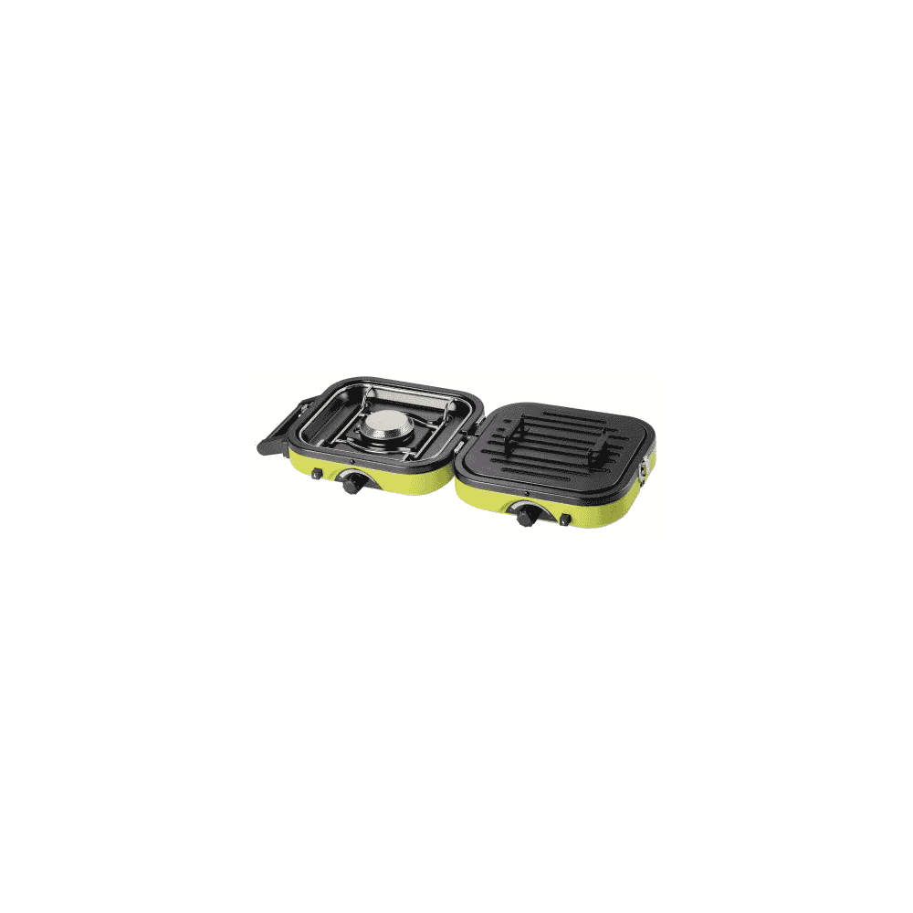 Kartuschenkocher DUAL COMPACT für Outdoor und Camping, 2 Brenner,  klappbar & tragbar