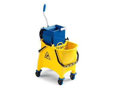 Chariot de nettoyage compact avec presse à serpillières