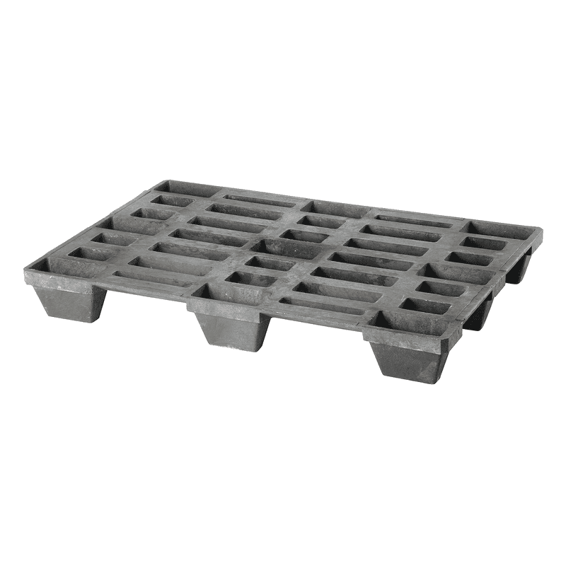 Palettes en plastique recyclé avec pieds