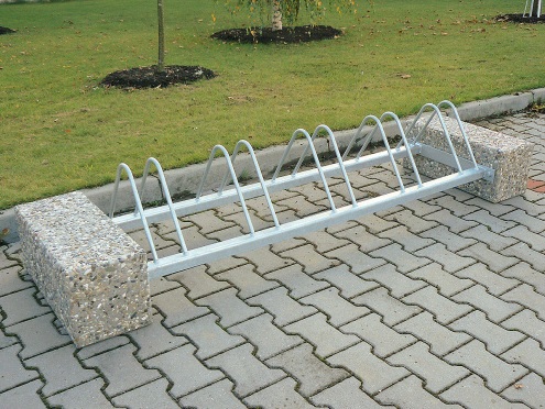 Meva supports à vélos en acier, pour pneus jusqu'à 90 mm, galvanisés à chaud, en deux longueurs