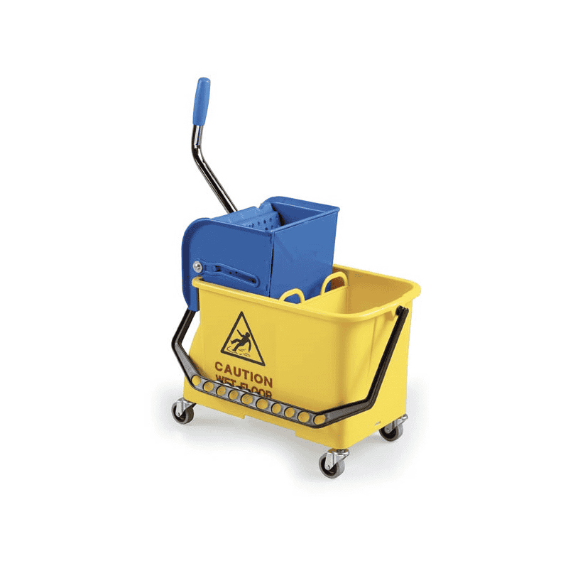 Chariot de nettoyage compact avec presse à serpillières, capacité 2 x 15 litres