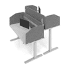 Zubehör - Bildschirmarm-Halter flexibel, silber, dynamisch höhenverstellbar, 360° drehbar