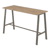 Besprechungs-Stehtisch Loris, 1750 x 680 x 1042 mm, Dekor/Holzart Asteiche