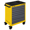 KRAFTWERK BT LINE Chariot d'atelier BT700, jaune, 7 tiroirs, L x P x H 719 x 474 x 1000 mm