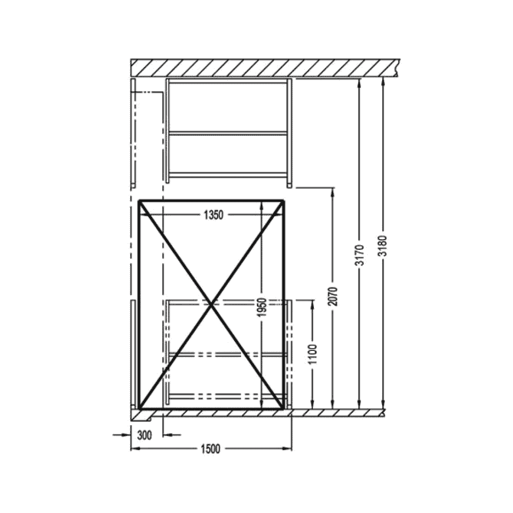 Barrière écluse de sécurité / sas à palettes, Type C 