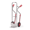 Fetra Diable en aluminium avec patins en plastique, godet standard, capacité de charge 200 kg