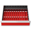 Muldenplatten-Set 29-teilig, R 18-16, Schubladennutzmass 450 x 400 mm, in 2 Blendenhöhen