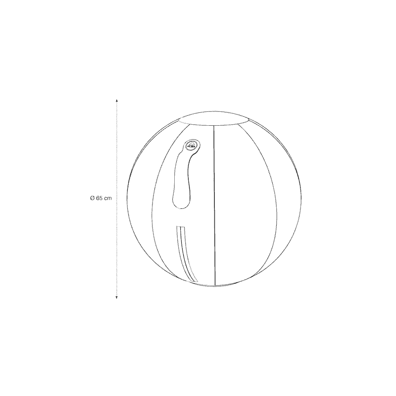 Ballon ergonomique Alba, diamètre 650 mm, disponible en 3 couleurs