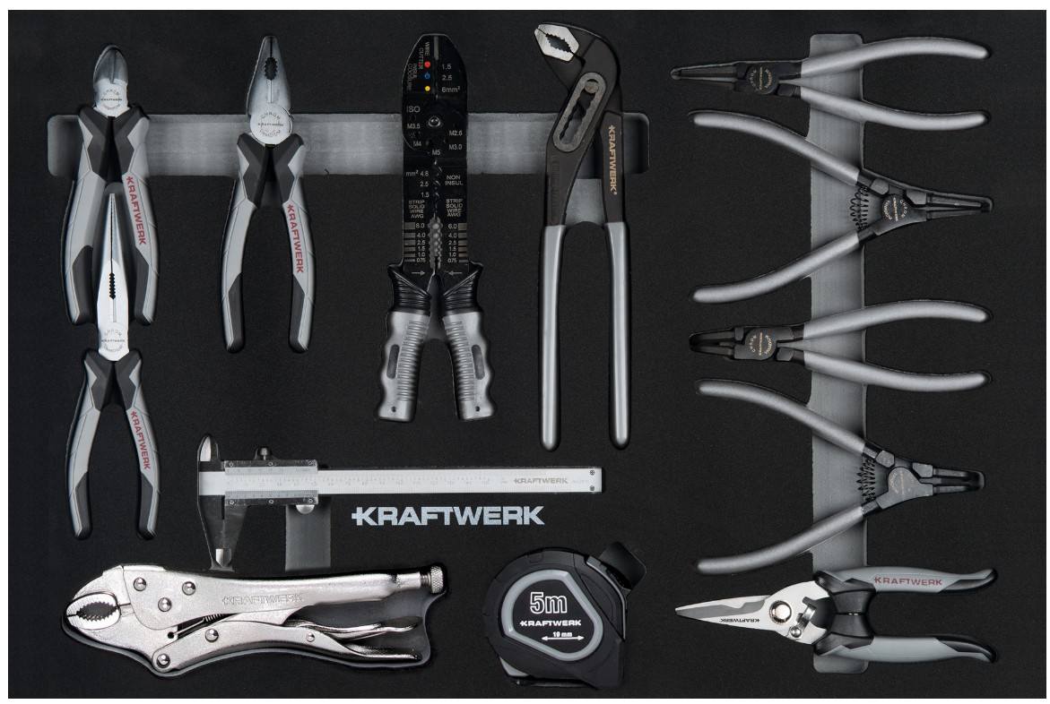 KRAFTWERK BT LINE Chariot d'atelier BT700s, 7 tiroirs, 194 pièces, outils inclus