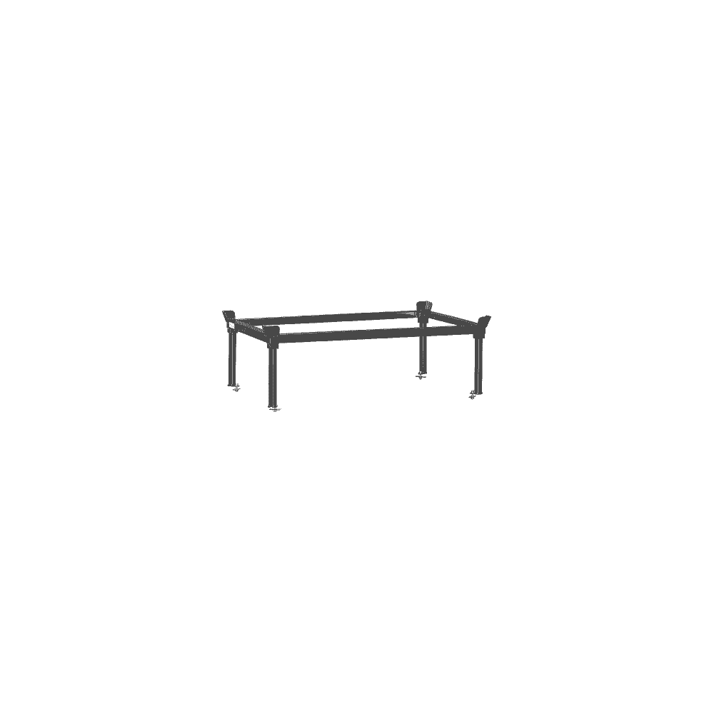Aufsetzrahmen für Paletten-Fahrgestelle "GREY EDITION", 1255 x 855 x 420 mm