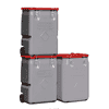 Mobil-Box mit 170/250 l, in verschiedenen Deckelfarben
