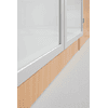Aktenschrank Rhone mit Milchglastüren, 800 x 420 x 2004 mm, Rahmen silber, in diversen Farben