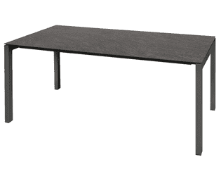 Schaffner Table de jardin en fibre de verre Lucerne, structure en acier galvanisé, disponible en 3 tailles