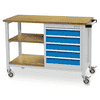 Bedrunka+Hirth Mobile Werkbank, R 18-16, Schubladenanzahl 5, BxTxH 1200 x 540 x 880 mm