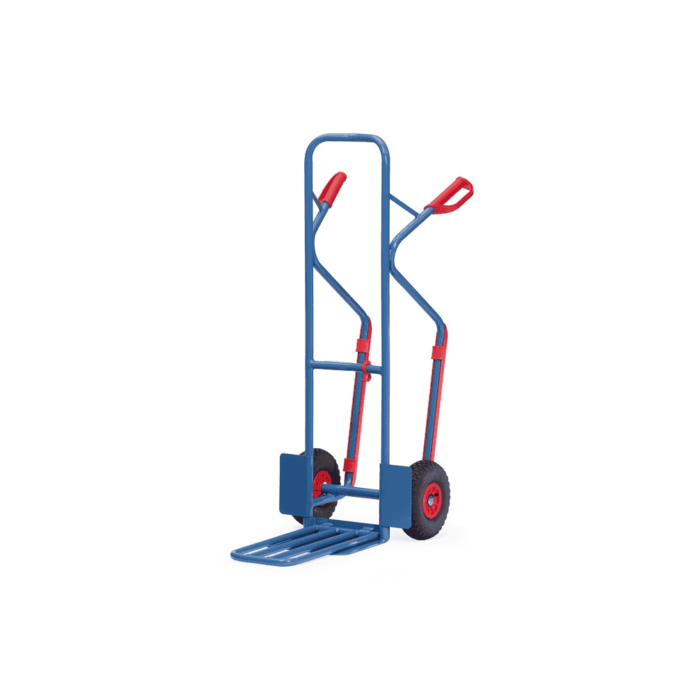 Fetra Paketkarre mit Kunststoff-Gleitkufen, Gesamttragkraft 300 kg, BxTxH 580 x 873 x 1300 mm