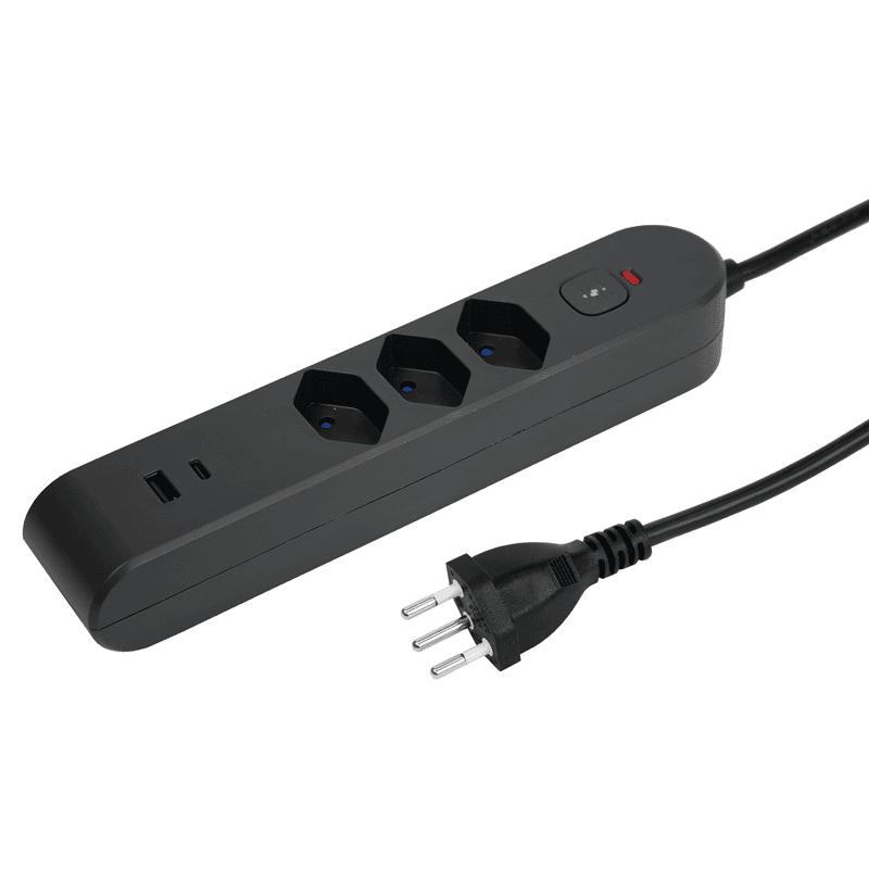 Steffen Steckdosenleiste IQ PRO, T13 Steckdosen, 1 x USB-A (18W), 1 x USB-C PD (20W), 10 A, IP20, 3 m Kabel, diverse Ausführungen